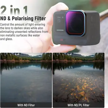 NEEWER ND/PL Filter Set Compatible with Insta360 ACE PRO, 4 Pack ND8/PL ND16/PL ND32/PL ND64/PL Action Camera Accessories CPL detail image