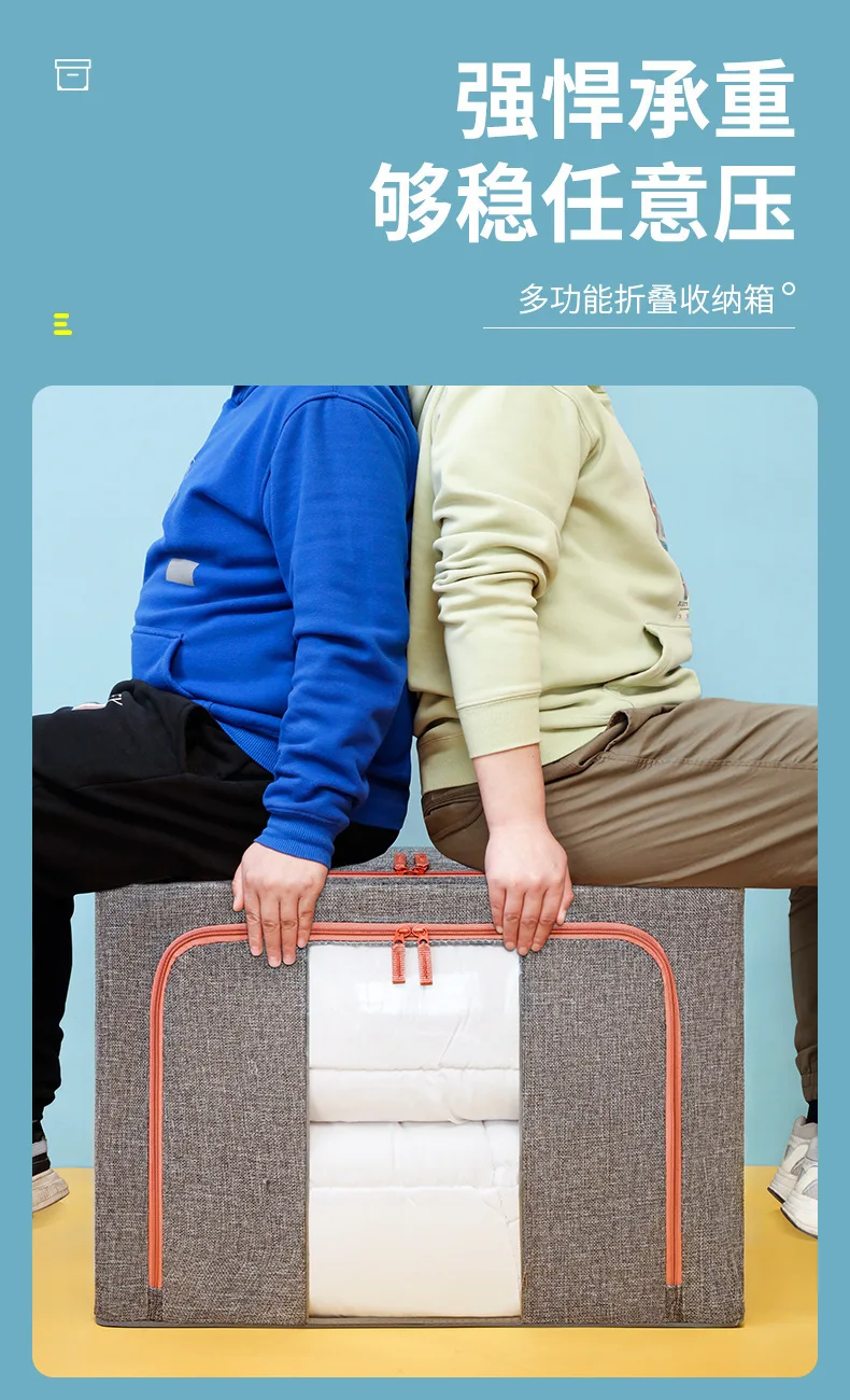 Foldable Fabric Oxford Cloth Navy Blue Dots Storage Box Clothes Storage Box Buy Foldable