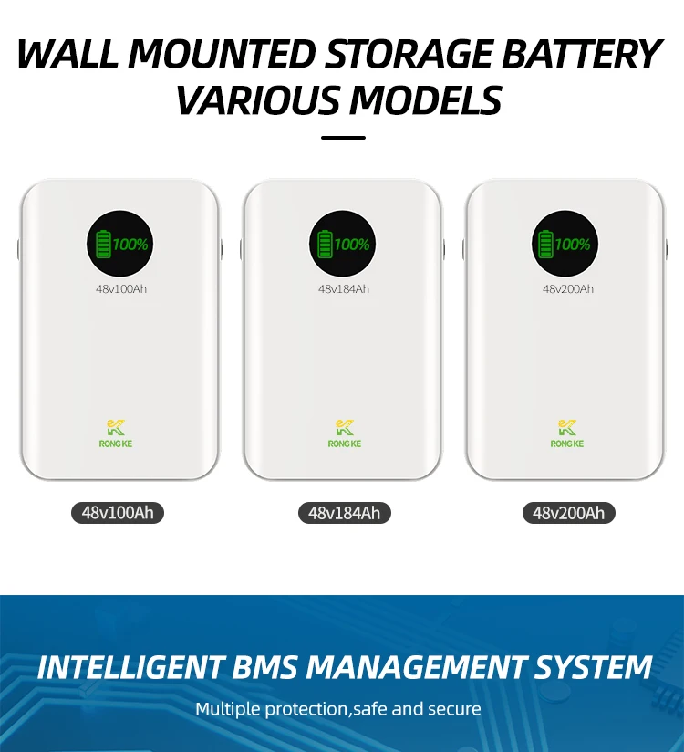 ROSH Lifepo4 48v Battery Power Wall Battery ODM Custom Color