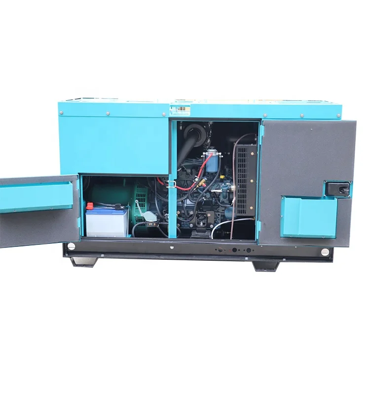 Японский высококачественный двигатель Kubota для 50 Гц с водяным охлаждением кВА мини бытовой сверхтихий дизельный генератор