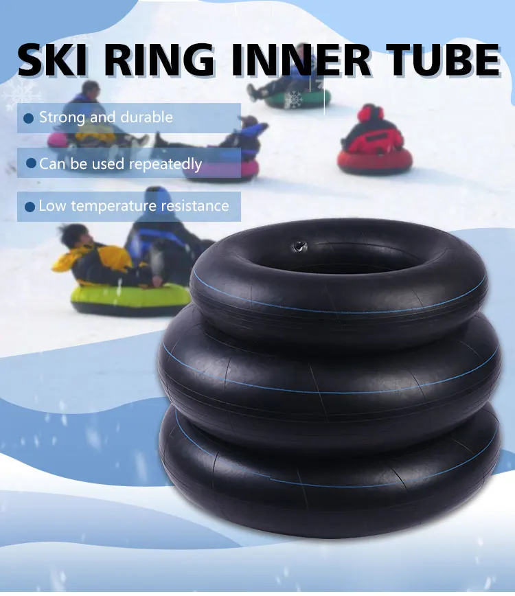 90cm Towable Hard Bottom Sled Snow Tube For Skiing Handles Snow Sledge