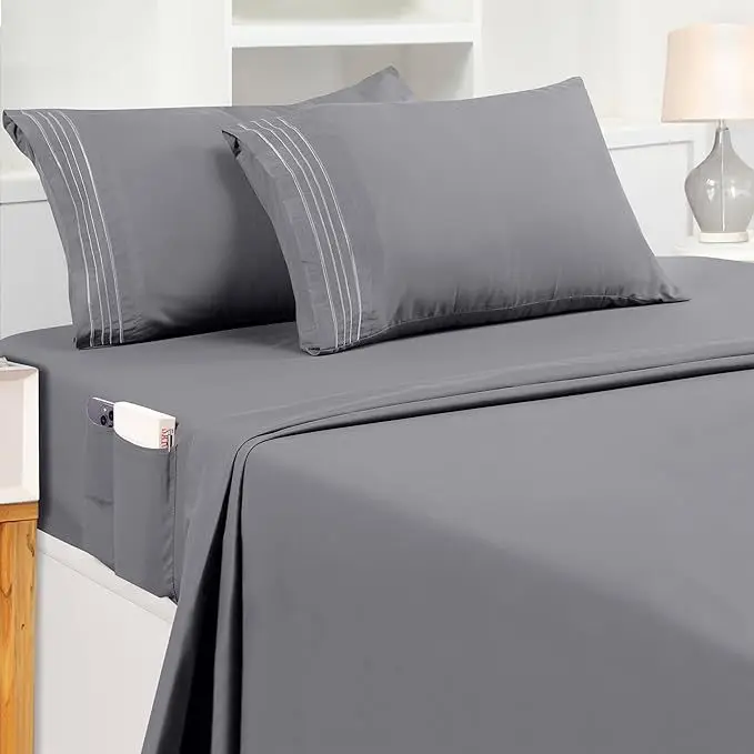 Luxury High Quality Bed Sheet & Pillowcase Sets with Wearable Embroidery