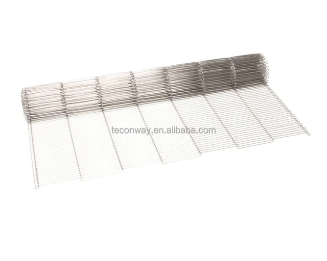 Stainless Steel Herringbone Wire Mesh Belt Chain Link Spiral Balance Weave Screen Belt Metal Conveyor Belt 4