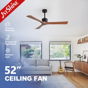 1stshine Ceiling Fan OEM Color Design Fancy Wooden Blades 6 Speeds DC Motor Ceiling Fan Without Light