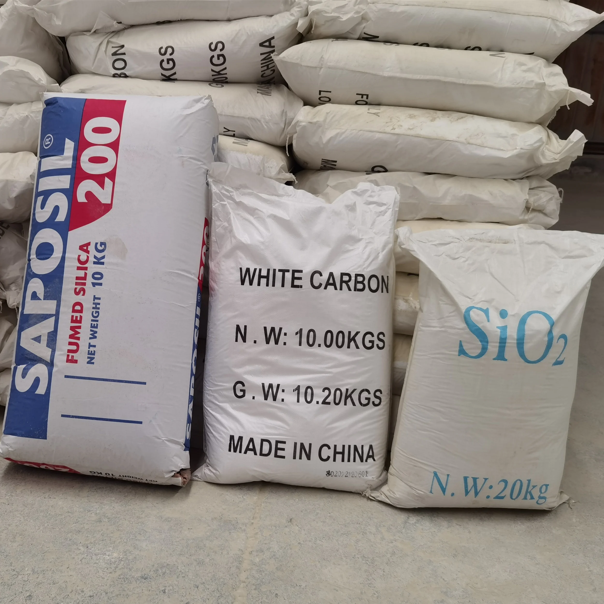 White SiO2 fumed silica 99% SiO2 content , fine white fumed silica powder price white carbon black for rubber