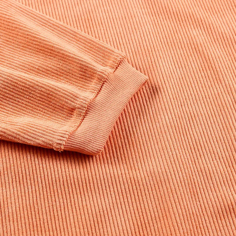 Shewin Wholesale Bulk Fall Winter Designer Casual Orange Corduroy