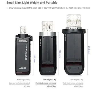 Godox AD400 Pro AD400Pro Ad 400 Pro Godox TTL Battery-Powered 1/8000 HSS Outdoor Flash Strobe Light for Photography Studio detail image