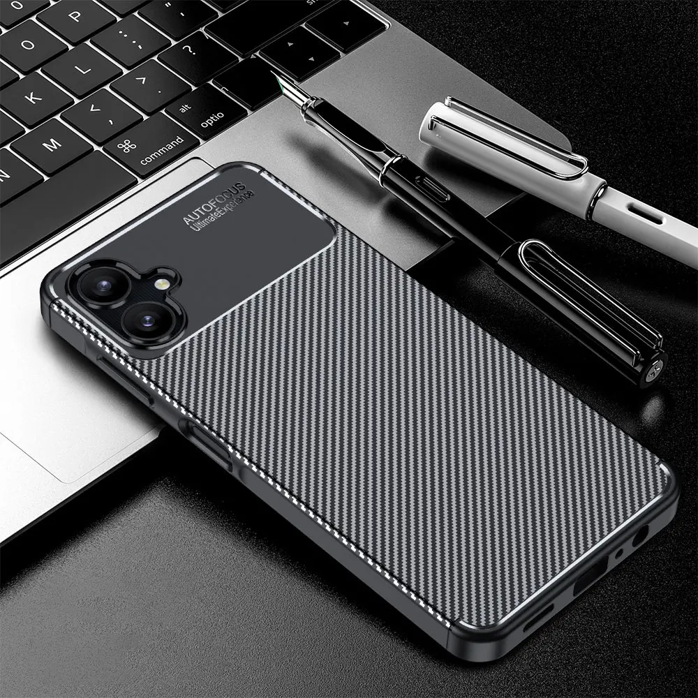 Laudtec Sjk788 Carbon Fiber Texture Phone Case Thin Shell Skin Friendly Simple Business Anti-Fingerprint For Samsung A06