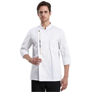 Hotel Restaurant Bar Uniforms Men's Chef Jackets Long Sleeves Summer Set Embroidered Polyester/Cotton Gourmet Kitchen