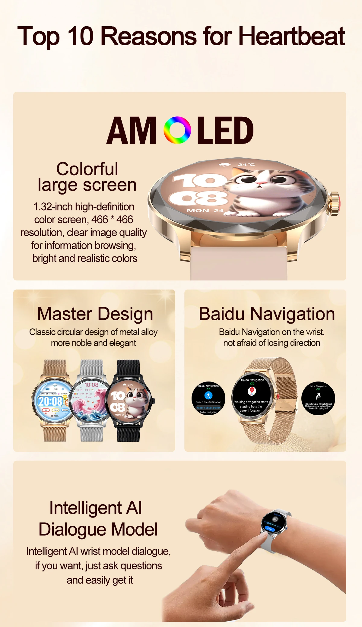 Chinese factory supplier supply  Diamond Women's Health Monitoring Smartwatch 1.32-inch Amoled Bt Call Ai Voice Assistant Heart Rate Blood Pressure Smart Watch - Buy Women Reloj Smartwatch smart Watch Fw45 ladies Smart Watch