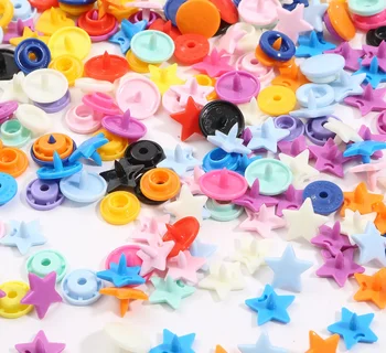 WYSE Heart Star Shaped T3 T5 T8 Plastic Snap Button Pressure Fastener Buttons For Baby Clothes Garment Clips Sewing Buttons