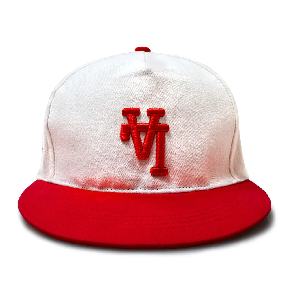Custom Snapback Caps Hats Heavy Brushed Cotton Flat Brim Baseball Cap