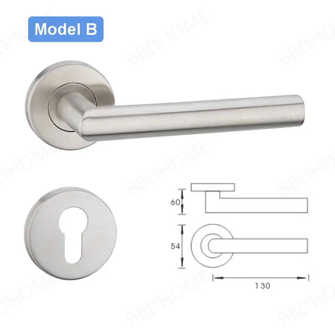 Lever Hardware Pull Lock SS Door Handle 201ss 304ss Stainless Steel Door Lock Set
