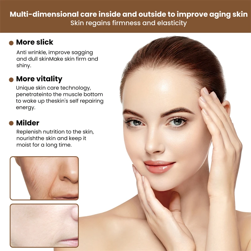 EELHOE Ganoderma Lucidum Essence Face Cream Moisturizing Brightening Pores Shrinking Wrinkles Lightening Chinese Cream for Face