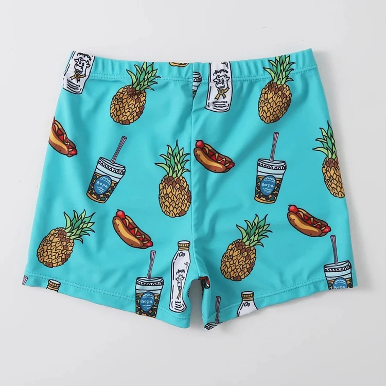 Printing Fruit And Vegetable Swim Trunk 130-160cm High Stretch Boho Hawaiian Swimmers Swimming Shorts Boys supplier