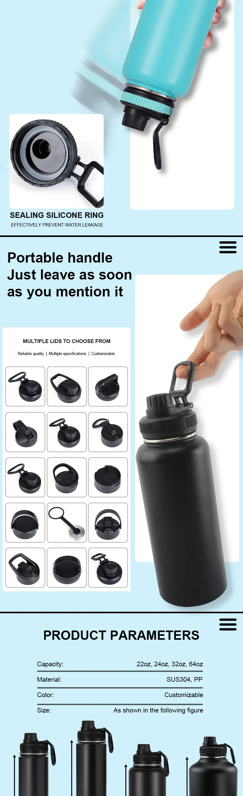 FAMO Wide Mouth Double Wall Vacuum Insulated 32oz Vacuum Flask Leak ...