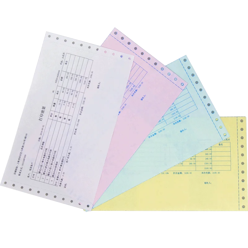 a4 colored paper computer printer sheets 9.5*11 2ply 3ply NCR paper computer paper