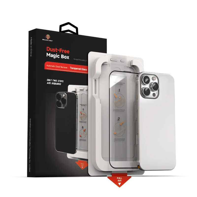 New Design Screen Protector Installation Kit Auto Dust Removal Quick & Accurately Dust-Free Magic Box for Iphone 17