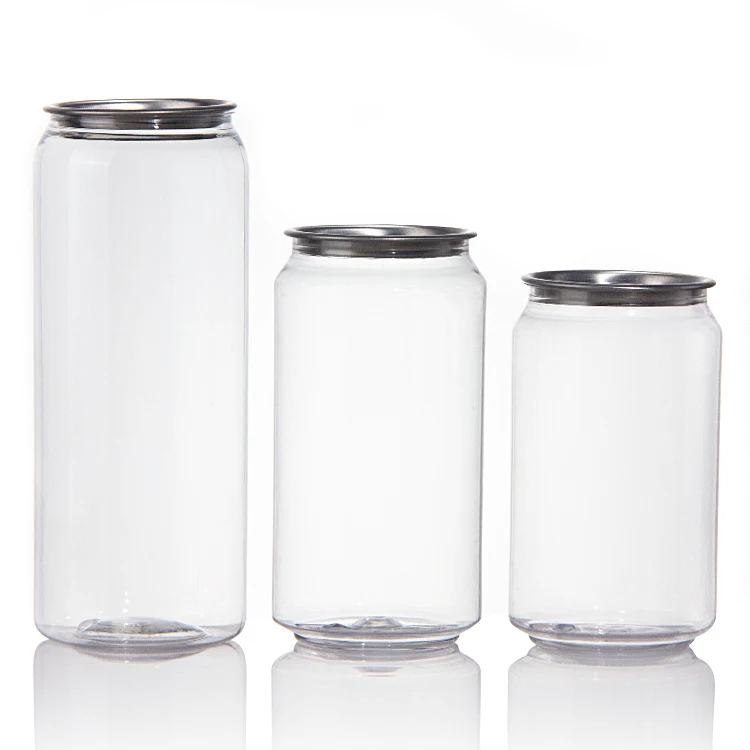 Disposable Easy Open Plastic Can for Coffee Juice Milk Tea