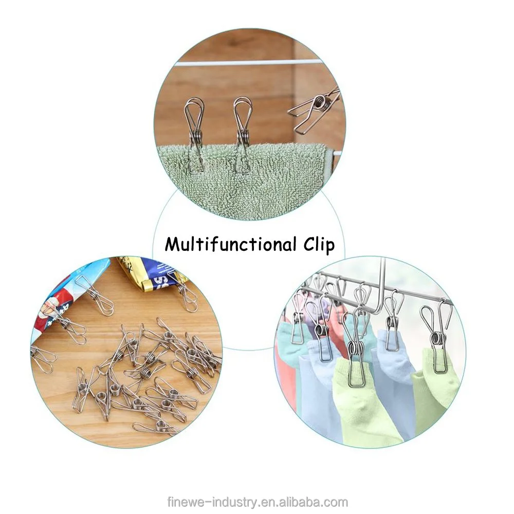 Custom Clothes Pegs Durable Stainless Steel Torsion Clothespin Spring