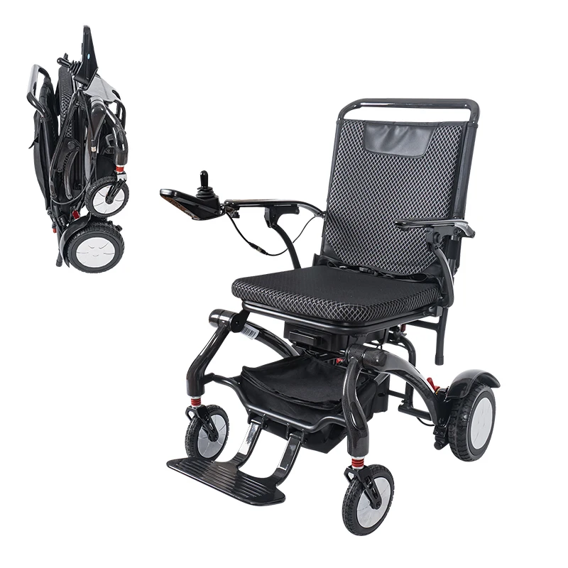 Smart Mobility With Aviation Aluminum Frame Portable Power Chair For Elderly Folding Mobility Wheelchair With Smart Controller factory