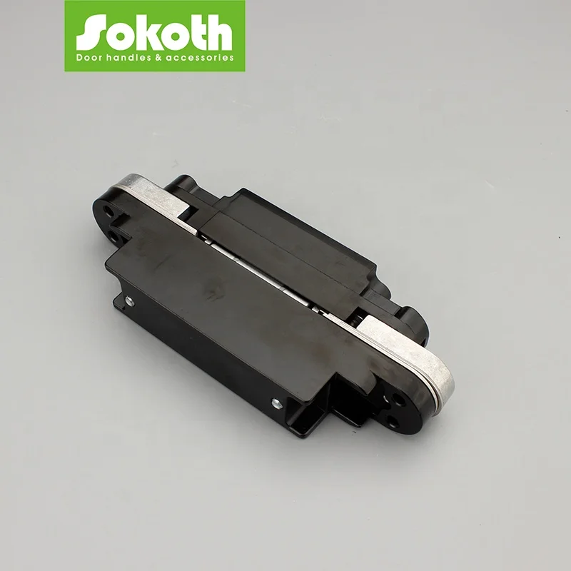 Hot Sell Zinc Alloy Black 3D Adjustable Concealed and Hidden Door Hinge Heavy Duty Invisible Door Hinges