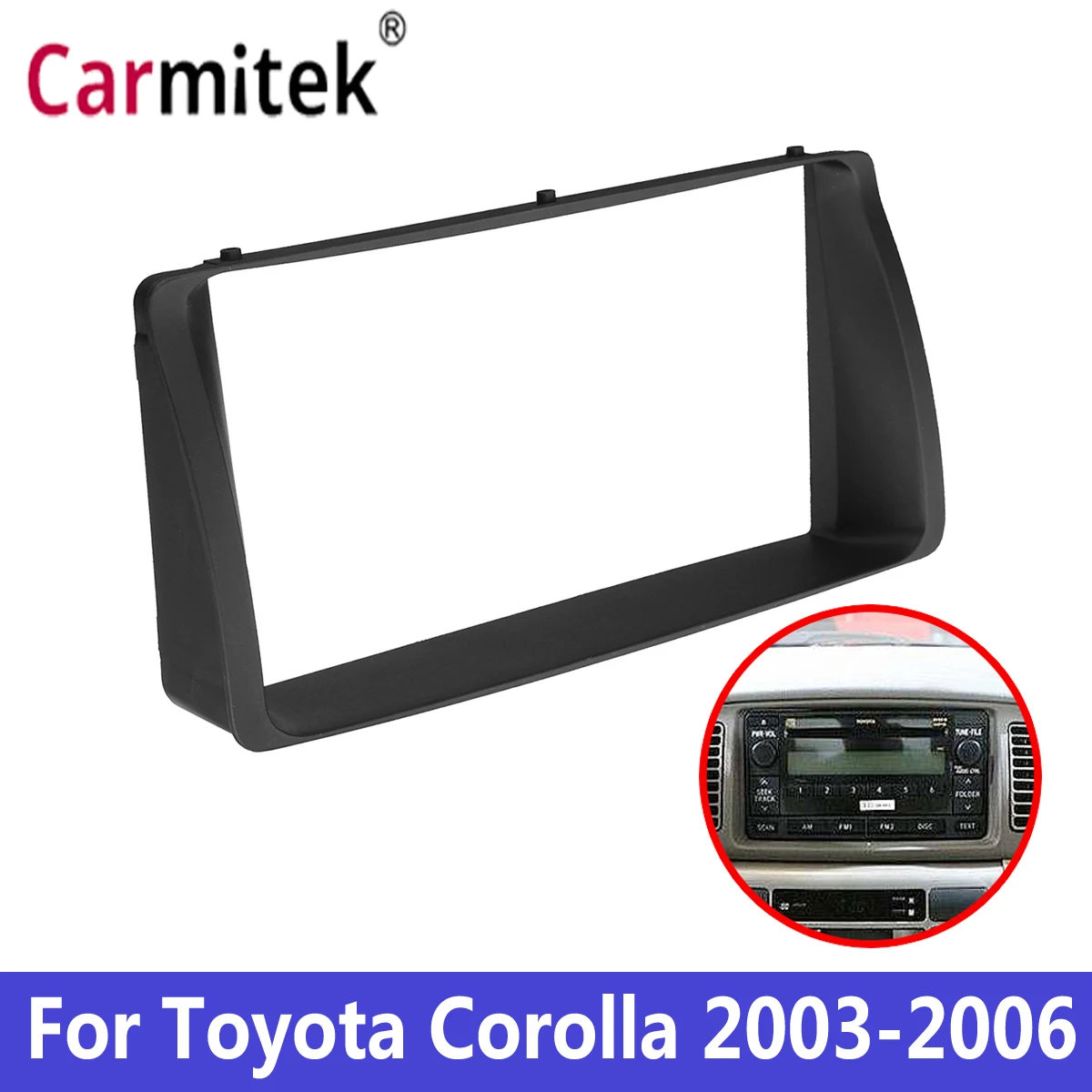2 Din For Toyota Corolla Car Stereo Radio Audio Dashboard Dvd Cd Fascia ...