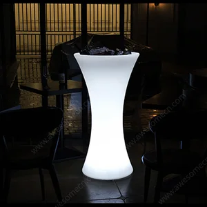 16-Color LED-Lit Small Waist Plastic Flower Pot Tray for Outdoor Garden & Home Decoration