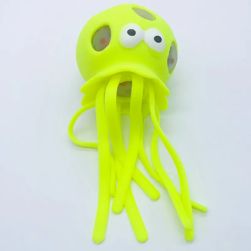 Squishy Anti Stress en Forme de Pieuvre, Jouet Sensoriel à Particules de Mousse, Idéal pour Les Prix de Classe et Les Petites Attentions d'anniversaire (Blind Box, 1 Pièce
