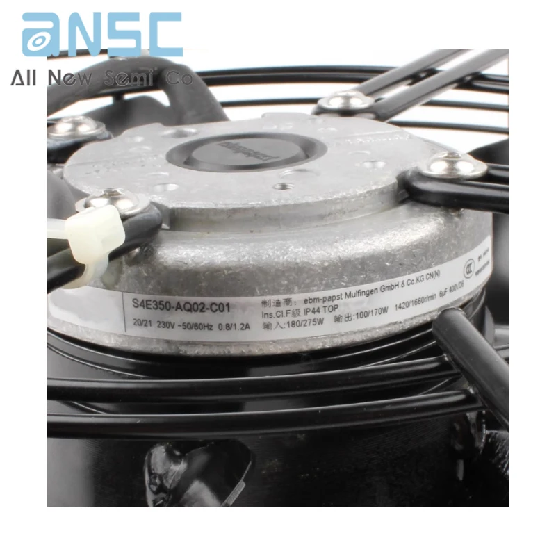 Original Axial flow fan S4E350-AQ02-C01 220V 0.8/1.2A 180/275W 1420/1660RPM Converter refrigeration Computer fan