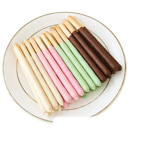 Sweet Tasteful Finger Coated Biscuits for Dessert for Hot Milk Ice Cream Cake Decoration Bulk Packaging
