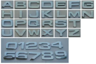Car Bonnet and Trunk Logo Name Adhesive Chrome Letters&Numbers for RANGE ROVER Auto Badge Parts Decoration Stickers