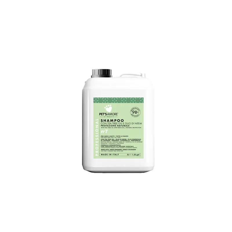 Professional High-Performance Natural Tea Tree Oil Based Plastic Material Grooming Shampoo for Dogs Cats Pet Cleaning Bathing