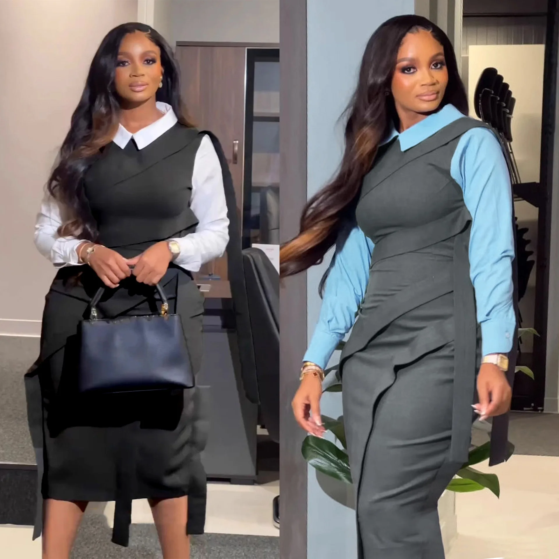 Office Dress Designs Two Tone Dresses For Work Work Attire Dresses