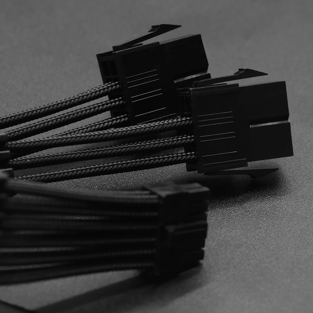16awg Rtx 12pin To Dual 8p Pcie Sleeved Extension Cable Cord Connector