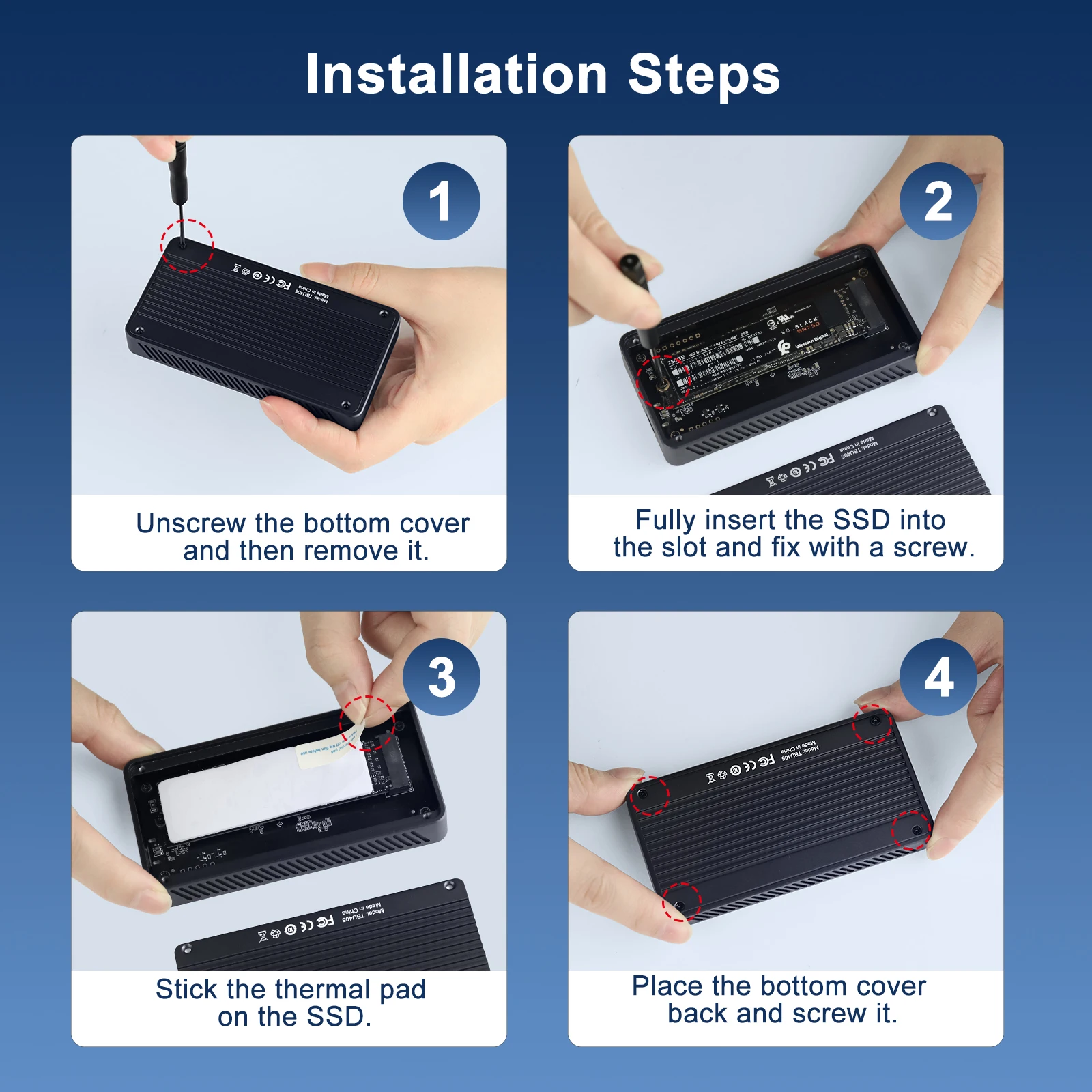 Acasis 40Gbps Th3 Hub NVMe SSD x2 No.2（ACASIS SSD/HDD Enclosure 