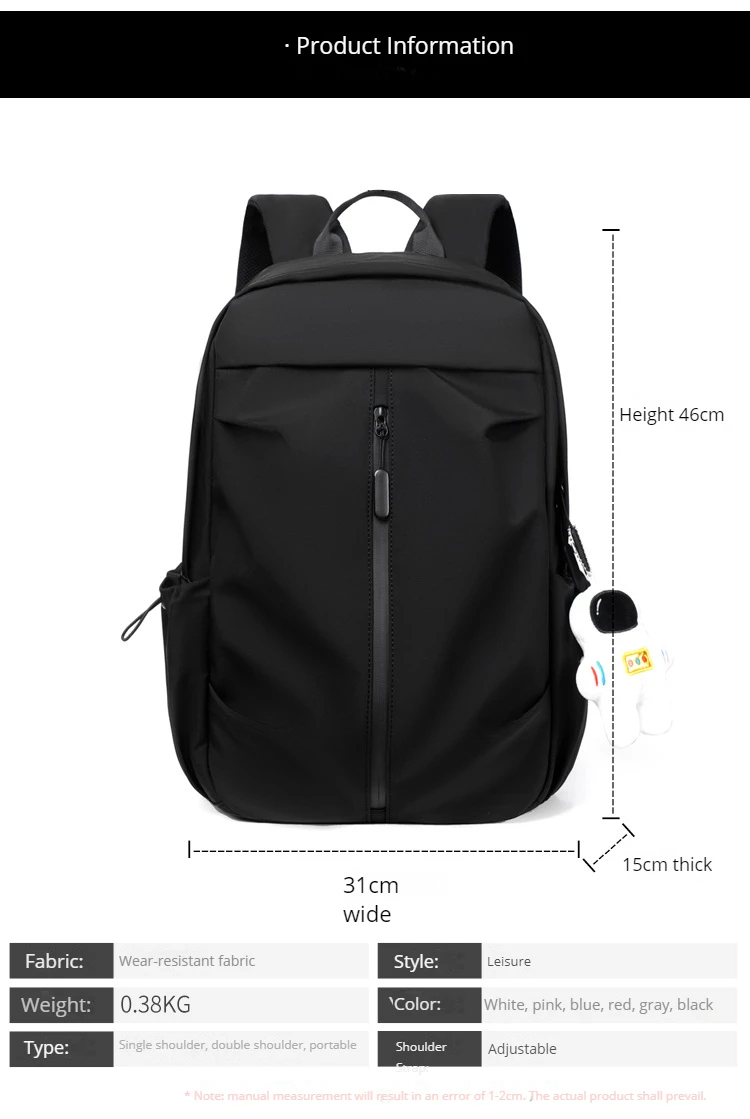 New Quality Business Commuting Men's Backpack Multi-color Student ...