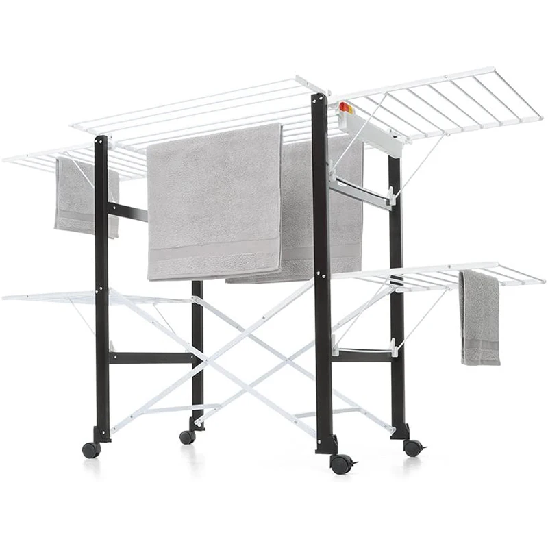 Adjustable Drying Rack Push-pull Aluminium Nylon Foldable Door Clothes ...