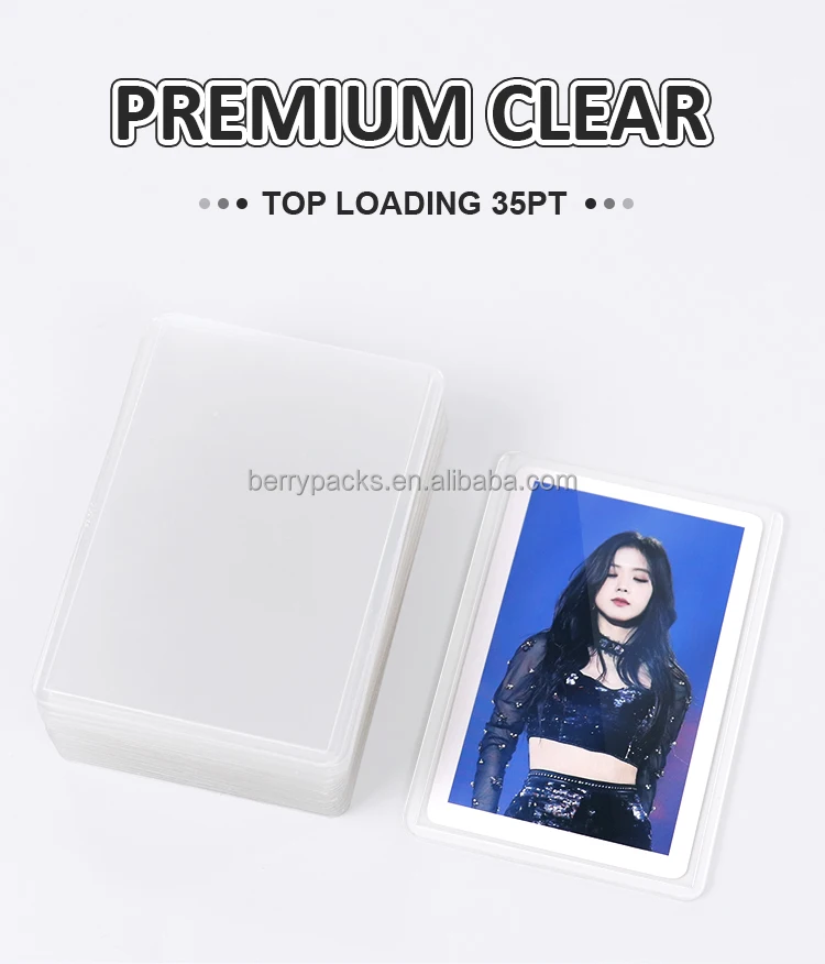 New Launched Premium Kpop Clear Toploader Photocard Single Sleeve