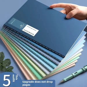 B5 Notebook Thickened Student Journal Book Simple Horizontal Line Printed A5 Size Leather Cover Wholesale Exercise Book Car Line