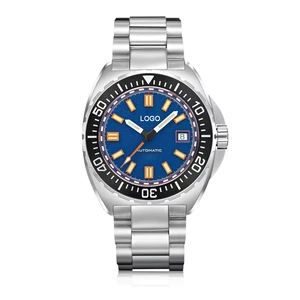 OEM Custom Stainless Steel Watches Custom 41mm Unidirectional Rotating Bezel Automatic 20ATM Dive Watch with Sellita SW200-1