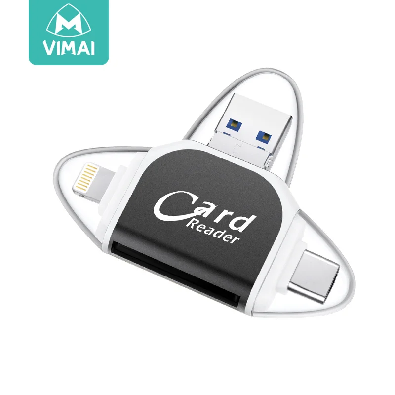 VIMAI Лидер продаж 4 в 1 micro usb tf card reader для смартфонов и