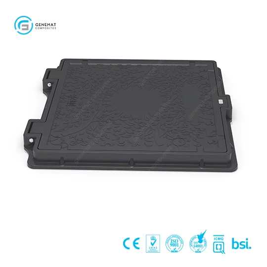Resin Vacuum Chamber Locking System Anti Theft Manhole Cover Smc Plastic Manhole Cover En124 B125