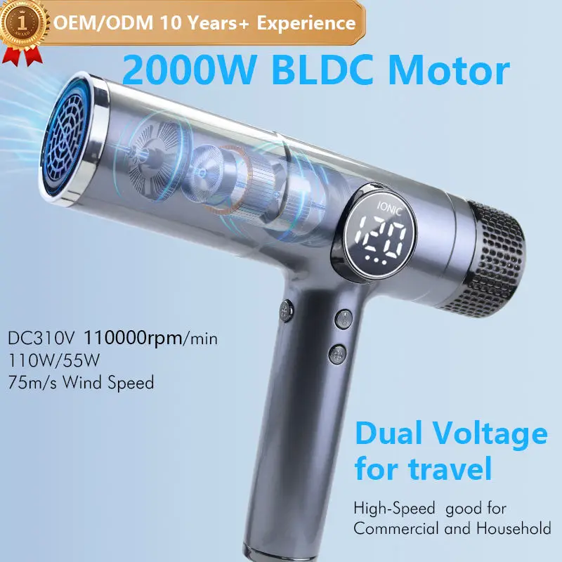 CONAIR Hair Dryer with Diffuser AC Motor Pro Hair Dryer with Ceramic Technology Includes Diffuser Nozzle  and  Concentrator