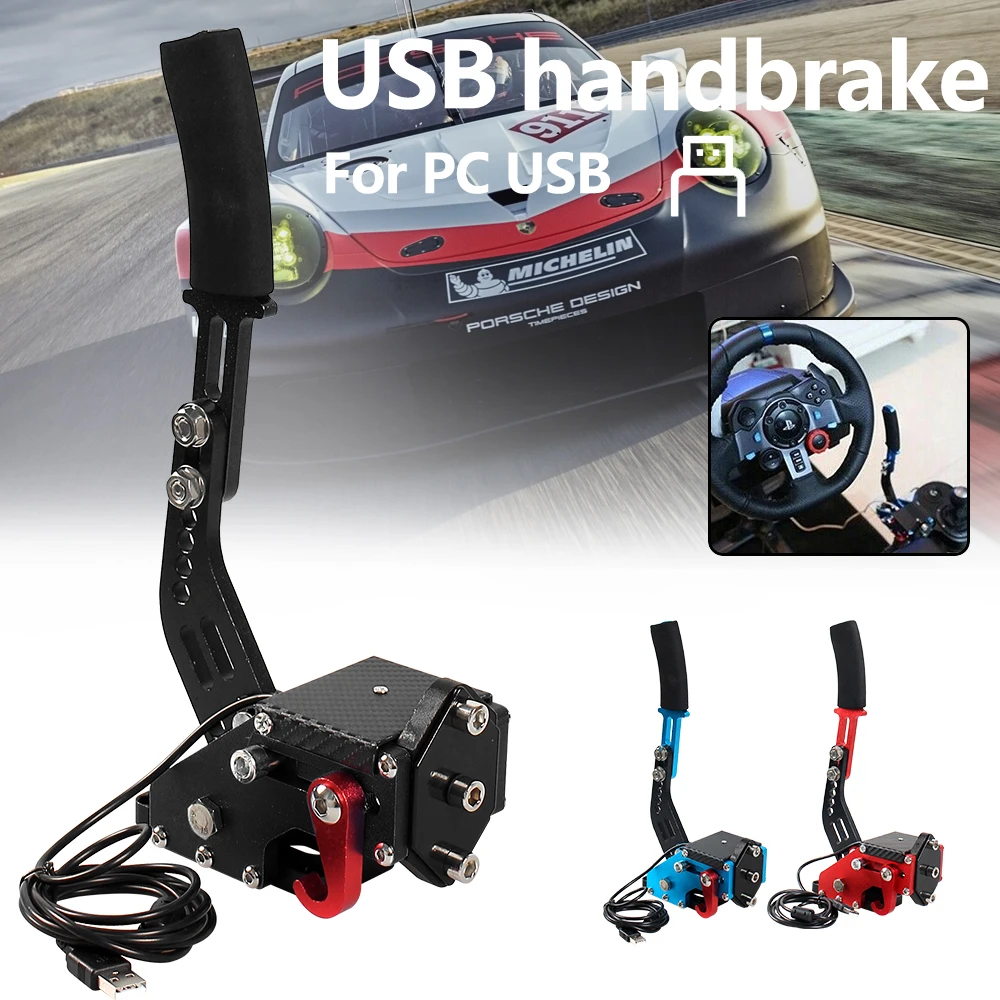 Frein à Main USB PC Sim Racing Game, Frein à Main Progressif, 64 Bits Plug  And Play 2 En 1 PC Sim Racing Game Handbrake Pour G27 G25 G29 T500 T300