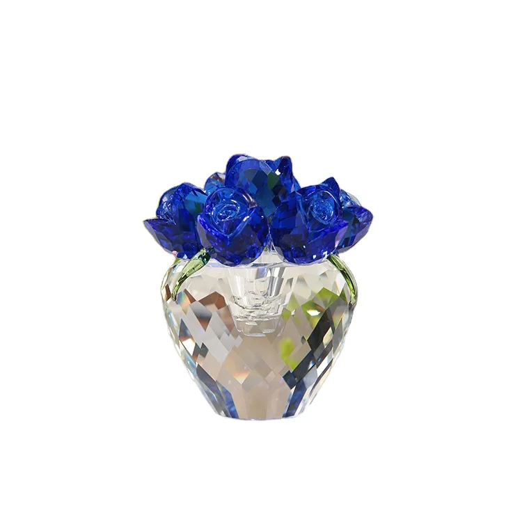 wholesale professional factory Souvenir decoration gifts wedding Crystal roses flower for Valentine's Day Favors