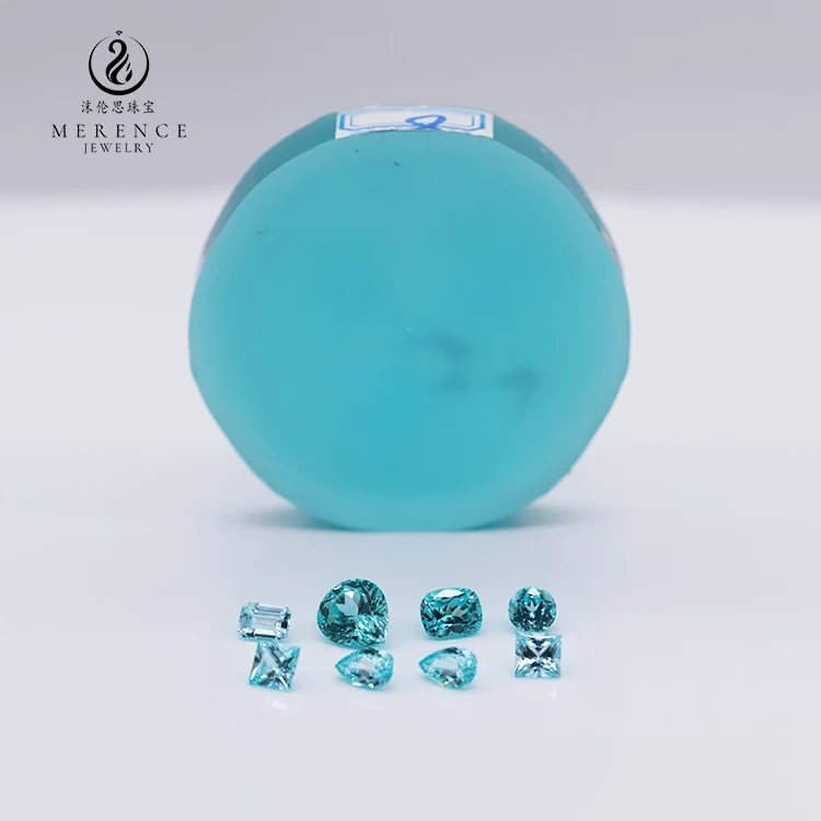 Merence Factory Direct Paraiba Color Lab Grown Sapphire Raw Rough Material YAG Stone