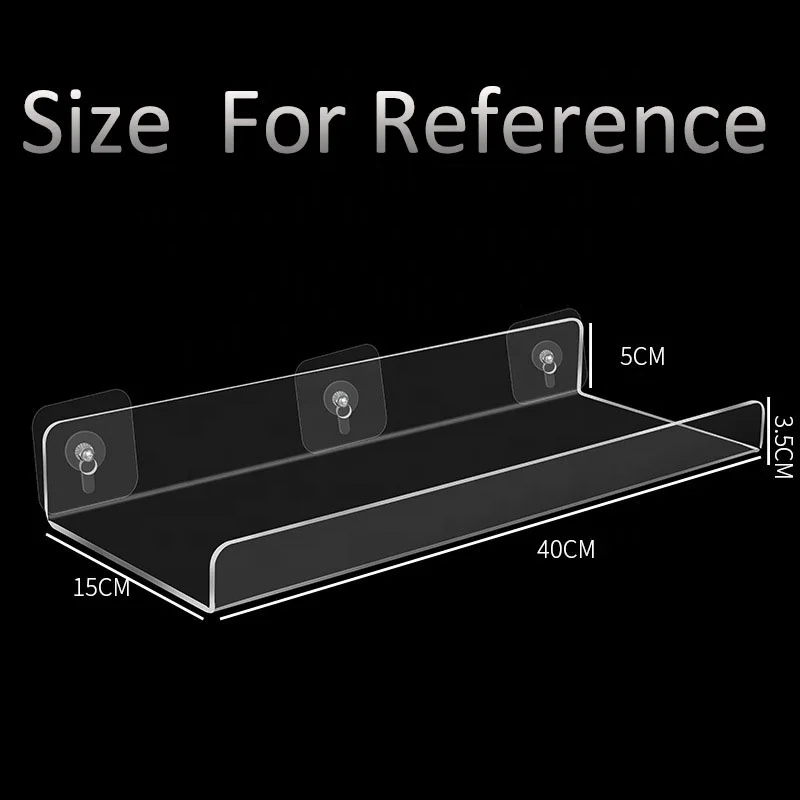 Multi-Purpose Clear Acrylic Floating Shelf Wall Nail Polish Display ...