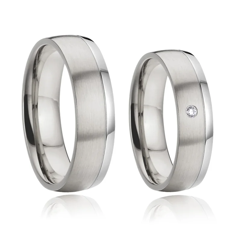 High Polish Stainless Steel 316L Ring Band - Men's & Women's Simple Design, Silver
