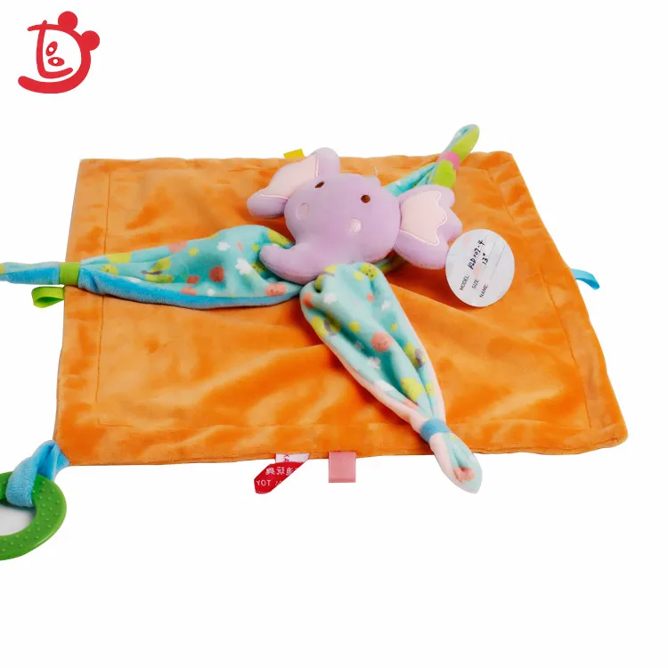 Детское одеяло для безопасности, плюшевая одежда для прорезывания зубов, полотенце, мягкая игрушка в виде животного для детей, подарок, плюшевое одеяло для прорезывания зубов, детское полотенце